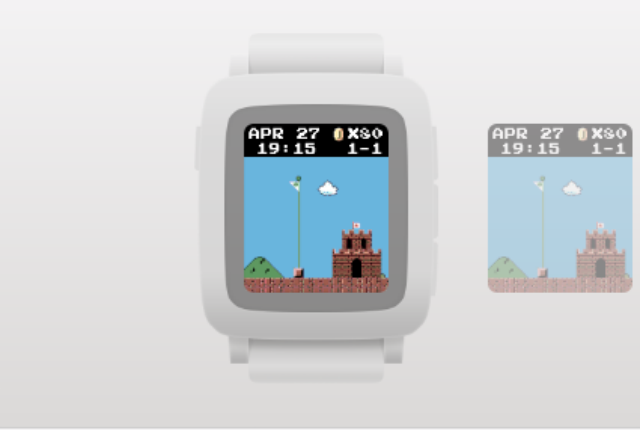 Pebble智能手表全新App：以Mario世界的距离计步！