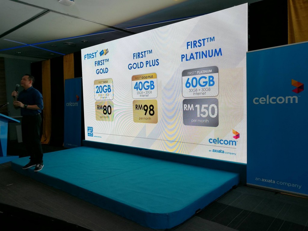 Data Up：Celcom 雙倍升級 First 後付配套上網 Data；全新 First Gold Plus 提供 40GB Data 每月只需 RM98！ 1