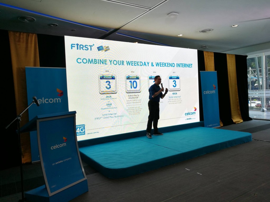 Data Up：Celcom 雙倍升級 First 後付配套上網 Data；全新 First Gold Plus 提供 40GB Data 每月只需 RM98！ 2