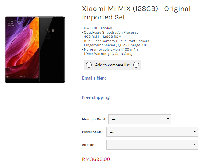 全面屏太犯規：小米 MIX 入口版正式在馬來西亞發售；售價媲美 iPhone 7！ 3