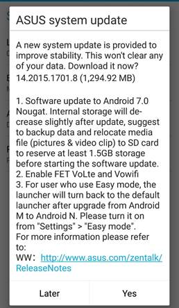 新增分屏多任務、Doze 省電功能：Asus 开始向 Zenfone 3 推送 Android 7.0 更新！(更新: 馬來西亞也升級啦) 1
