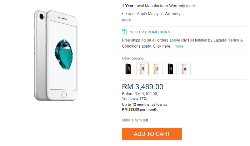 【馬來西亞】最佳入手時機：蘋果 iPhone 7 大減價；最高折扣達 RM700！ 1