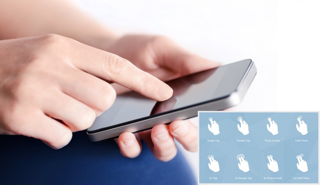 Finger-on-phone-touchscreen