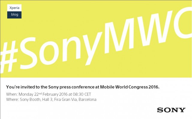 MWC 2016 Sony Conference
