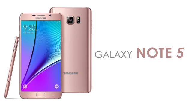 Note 5 arriva la versione Rose Gold dello smartphone di Samsung