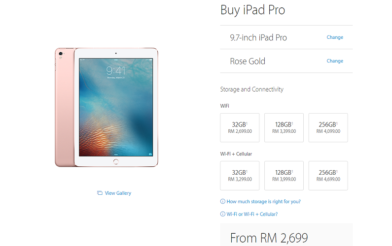 9 7 Ipad Pro Is Now Available On Apple Malaysia From Rm2699 Zing Gadget