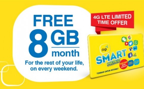 digi prepaid 8gb free weekend Internet