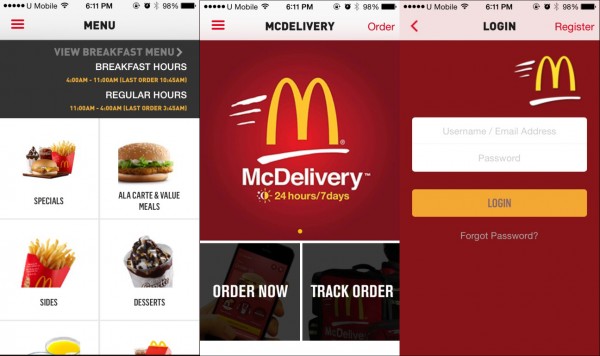 Make your McDonalds order online through the new app now to get free