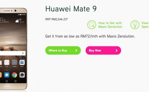 Huawei Mate 9 Now available on Maxis from RM72 a Month 770x383