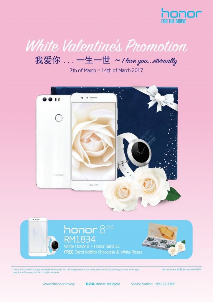 Honor Malaysia White Valentine's Promotion
