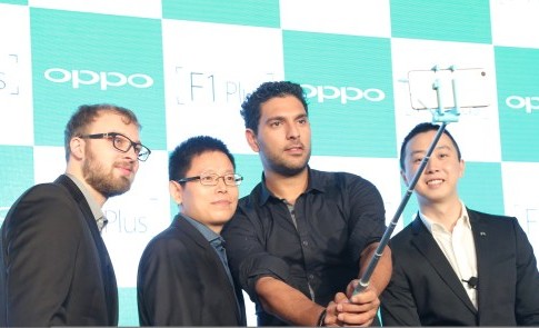 OPPO F1 Plus launched by Yuvraj Singh