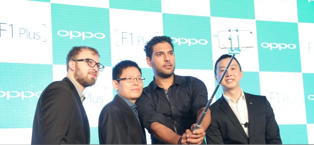 OPPO F1 Plus launched by Yuvraj Singh