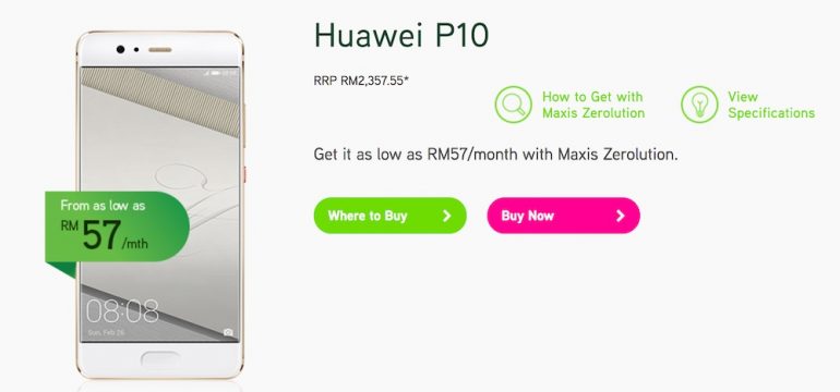 Maxis Huawei P10