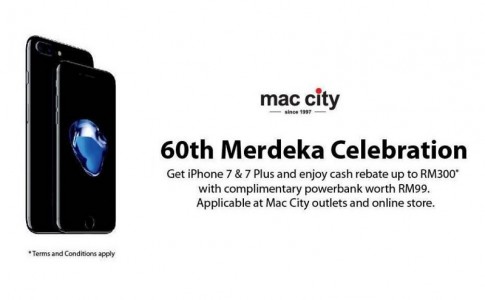 Mac City 60th Merdeka Celebration iPhone 7 with RM300 Cash Rebate 770x694