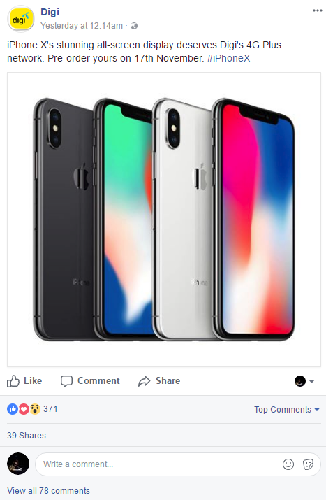 iphone x preorder digi