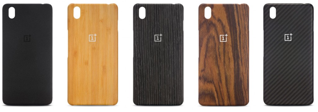 OnePlus-X-Sandstone-Bamboo-Black-Apricot-Rosewood-and-Karbon-cases