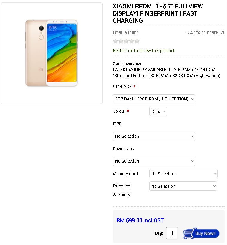 redmi 5 3gb