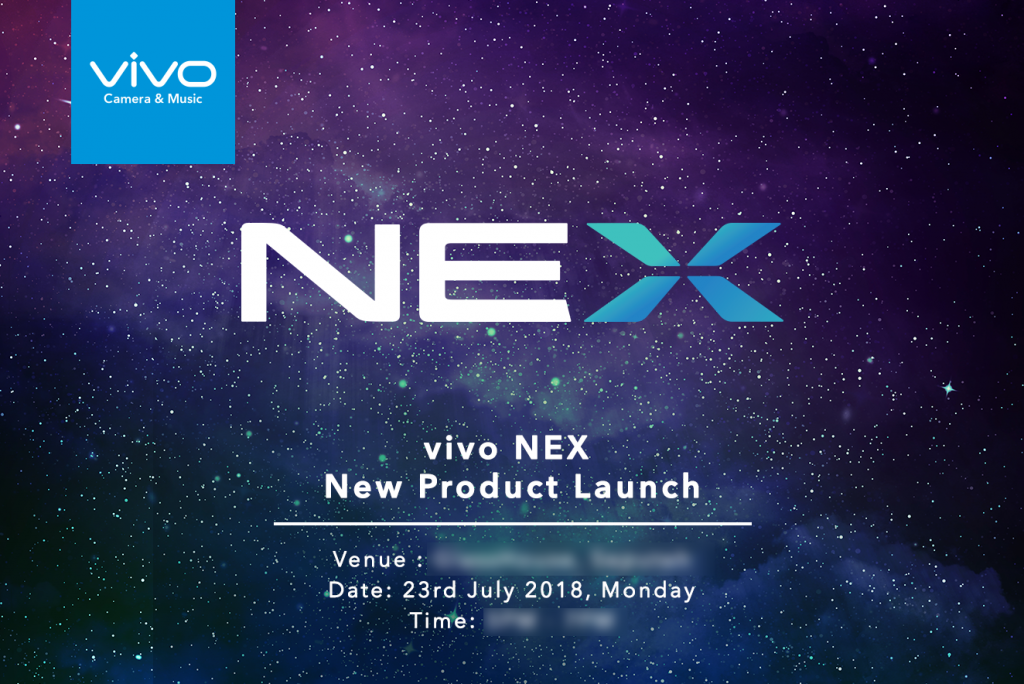 vivo NEX Launch e invite