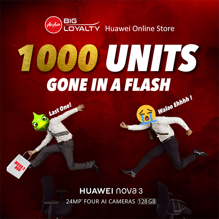 Huawei Nova 3 red 1000 Sold Out