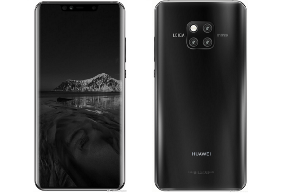 Images show Huawei Mate 20 Pro at IFA new render reveals the phones front side and display