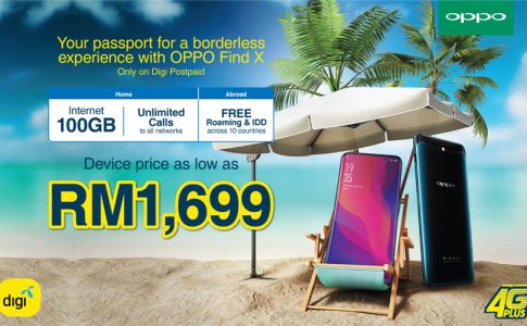 Digi offers Customers the OPPO Find X as low as RM1699 with Digi Postpaid 2 副本