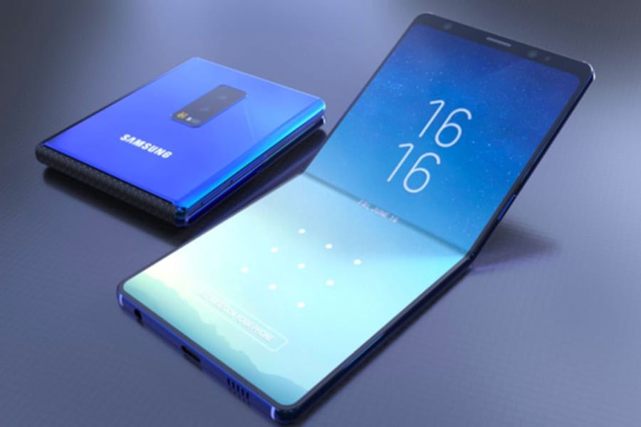 Samsung Galaxy F foldable phone concept