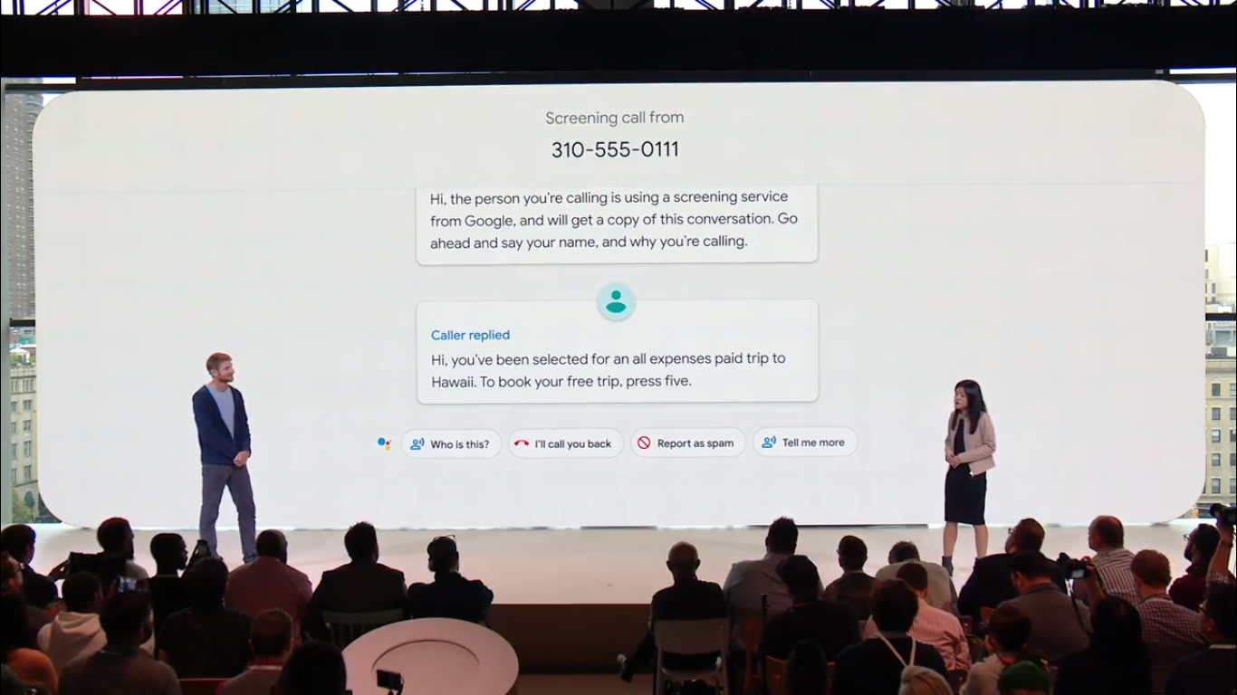 pixel 3 phone answer the phone for you reply realtime