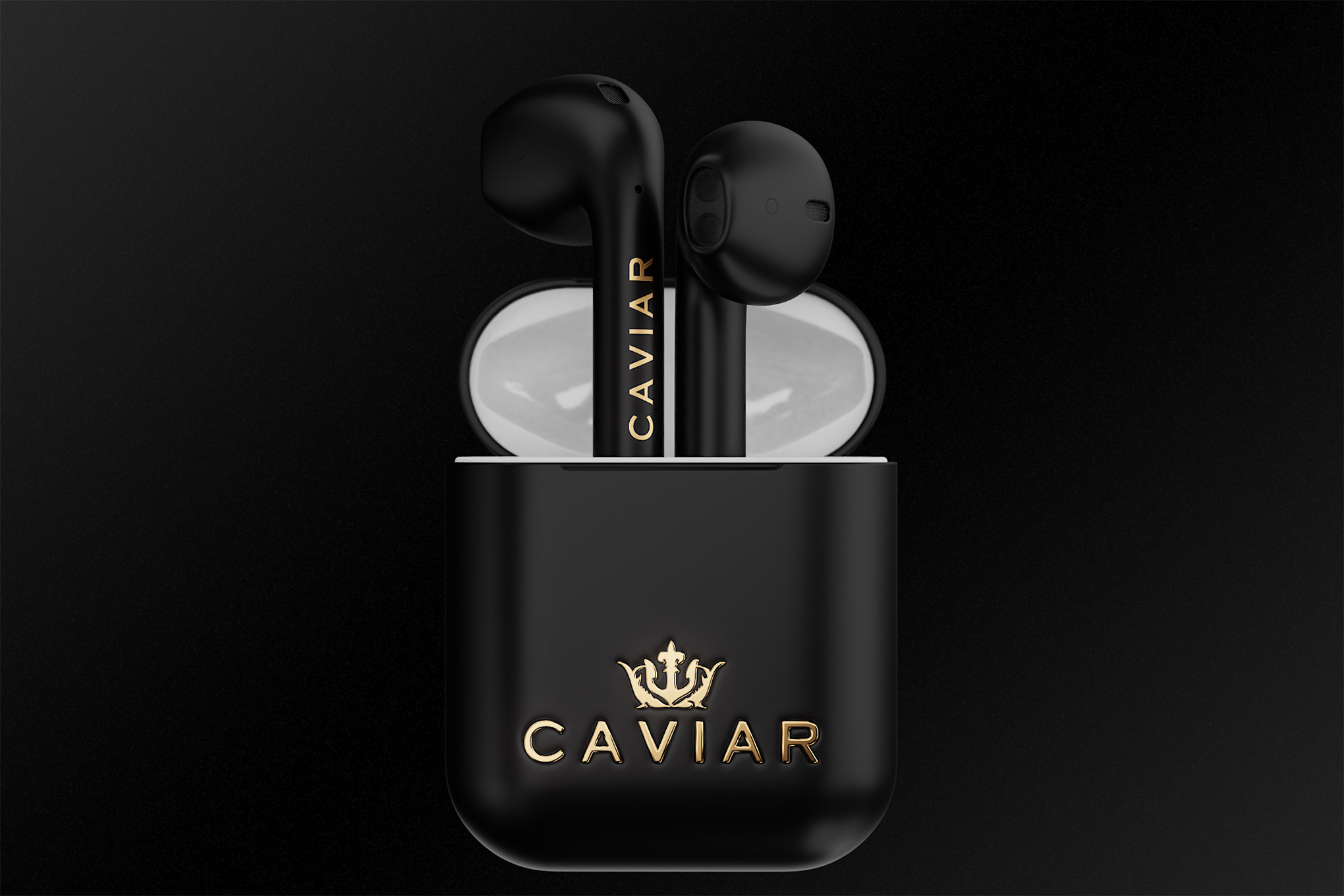 caviar airpods black 2z