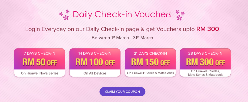 daily check in vouchers