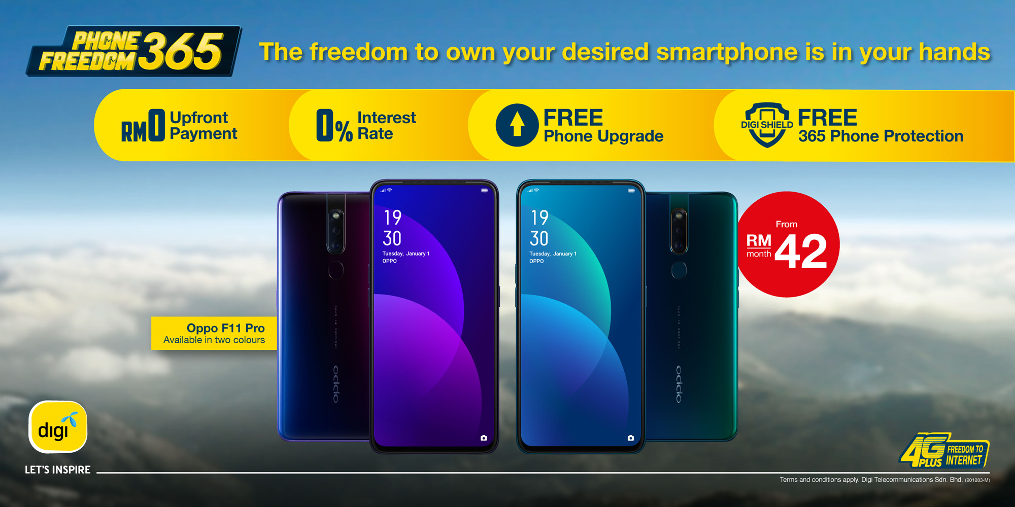 Own the Latest OPPO F11 Pro from only RM42month with Digi 副本1
