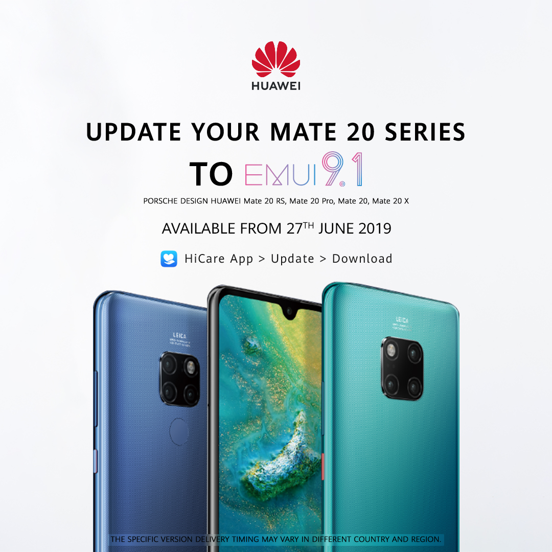 EMUI 9.1 Upgrade for Huawei Mate 20 Series 2