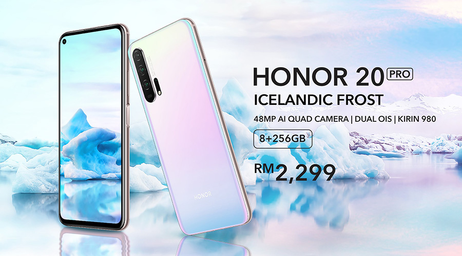 honor 20 pro icelandic frost featured