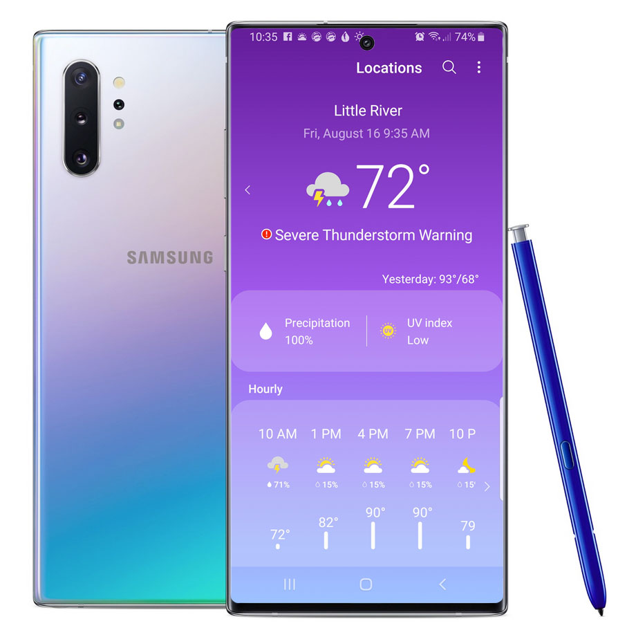 Plan your journey and avoid the rain with Galaxy Note10 and Note10 1