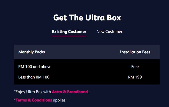 ultra box exist customer price