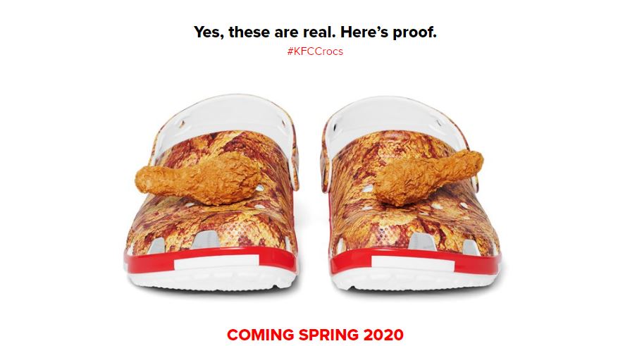 KFC crocs 2020