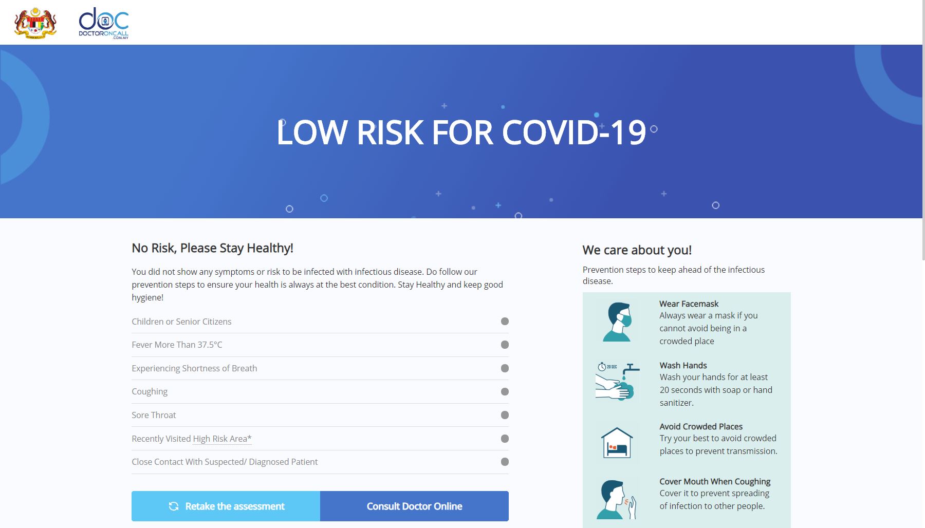 COVID risk