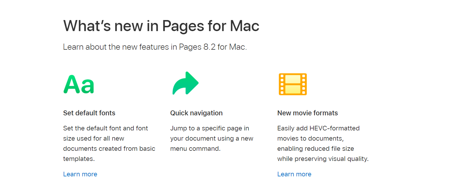 Page macOS