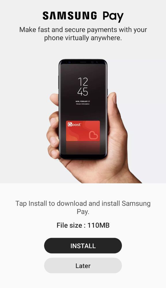 Boost Samsung Pay 3