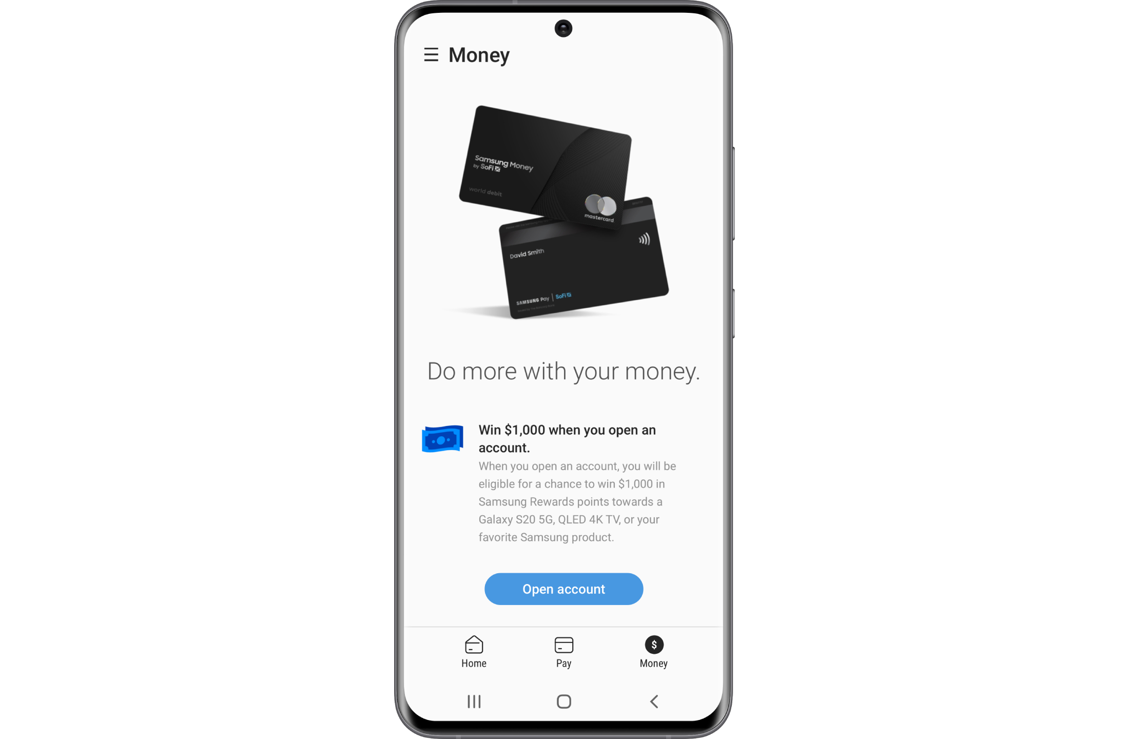 Samsung Pay Money Tab