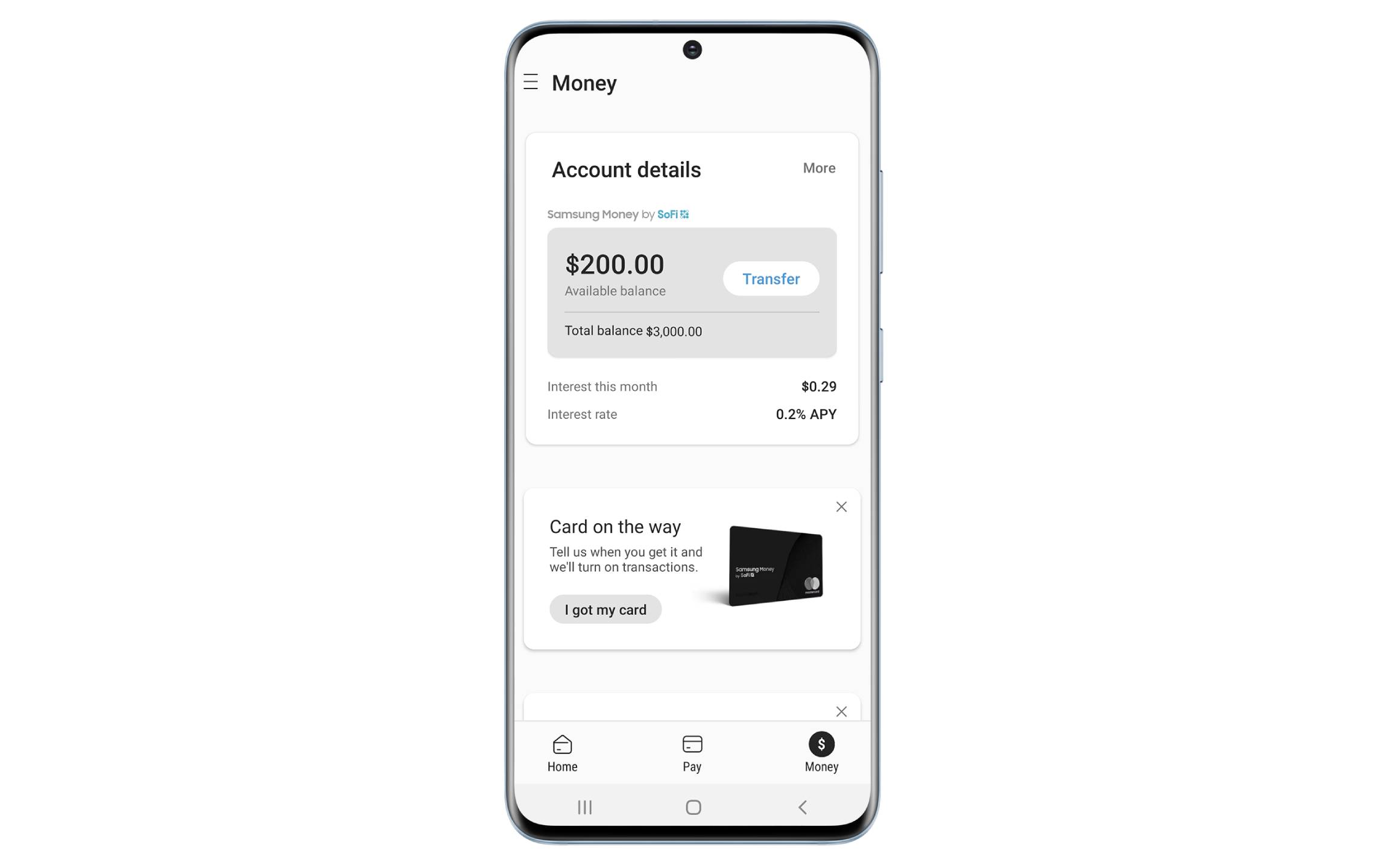 Samsung Pay Screenshot Sofi