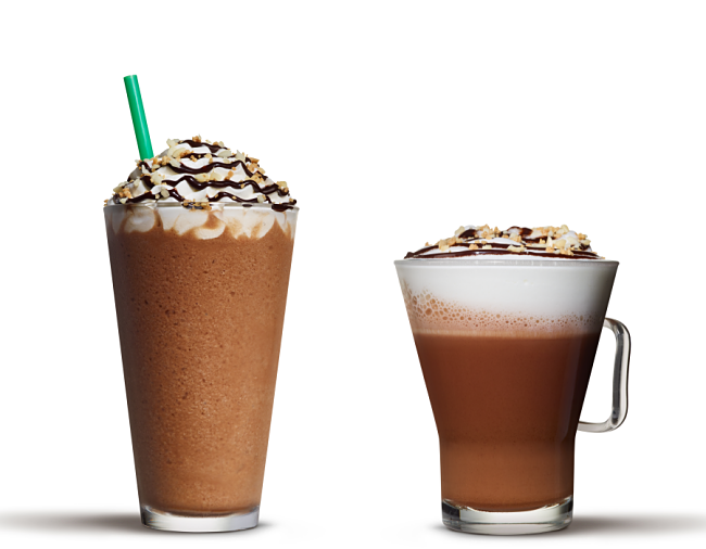 Starbucks® Macadamia Cocoa Cappuccino collage