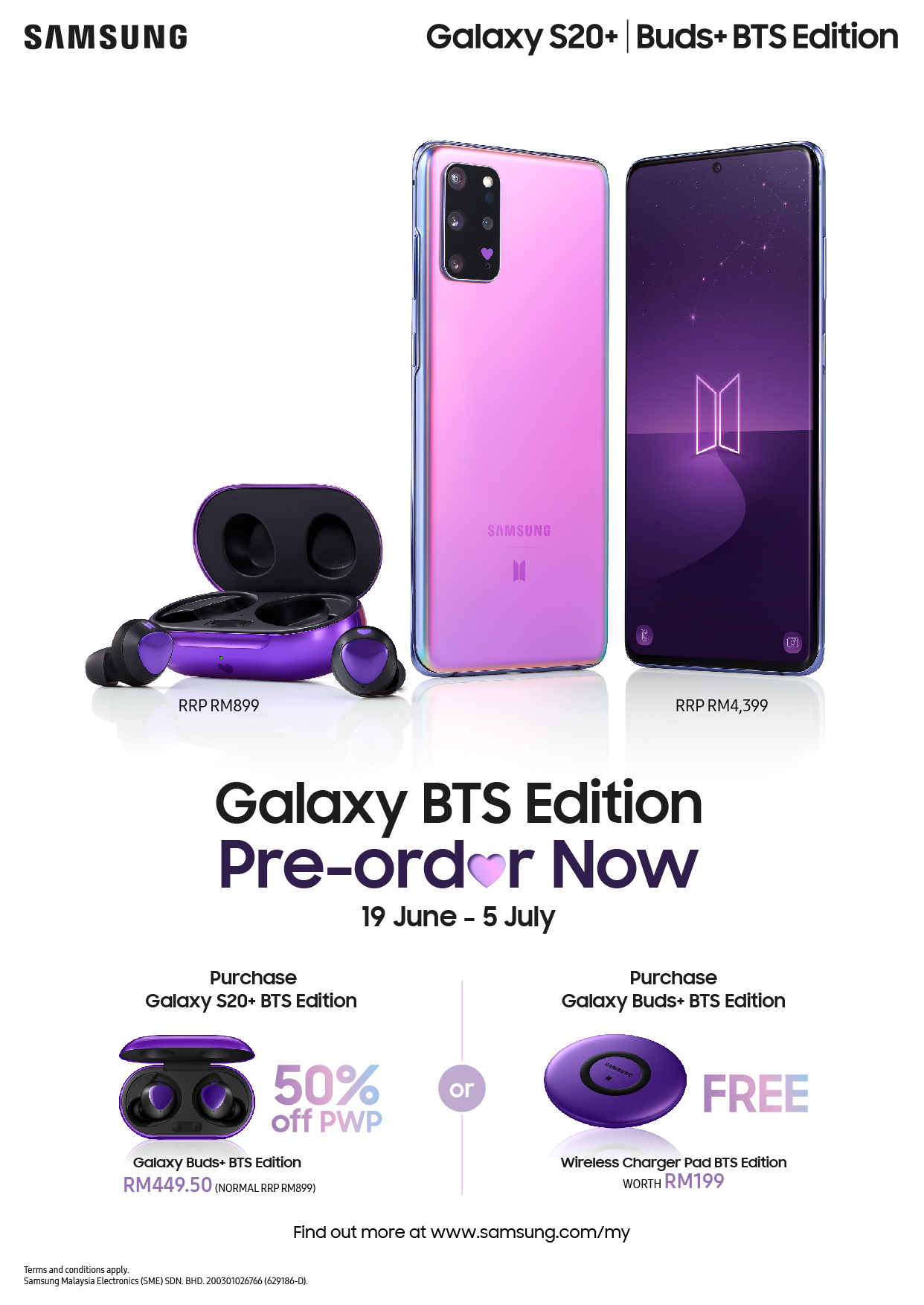 Galaxy S20 and Buds BTS Editions Pre order