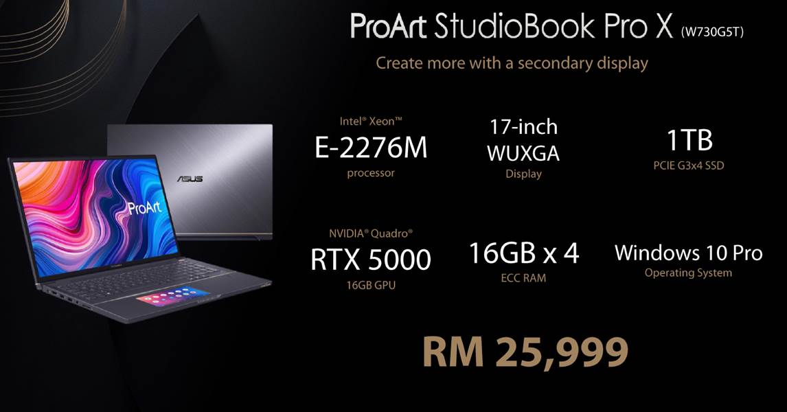 asus proart studiobook pro x price