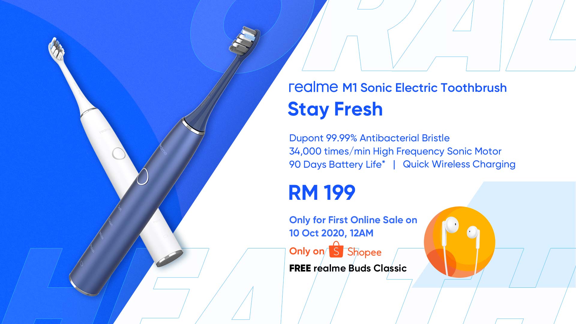 Visual realme M1 Sonic Electric Toothbrush
