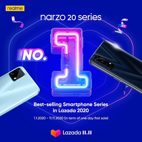 Visual narzo 20 Series The Best selling Smartphone series in Lazada 2020