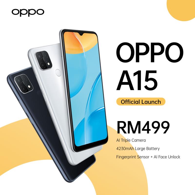 OPPO A15 officially at RM499
