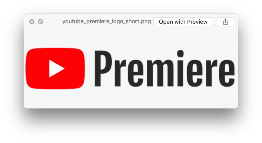 youtube premiere logo short