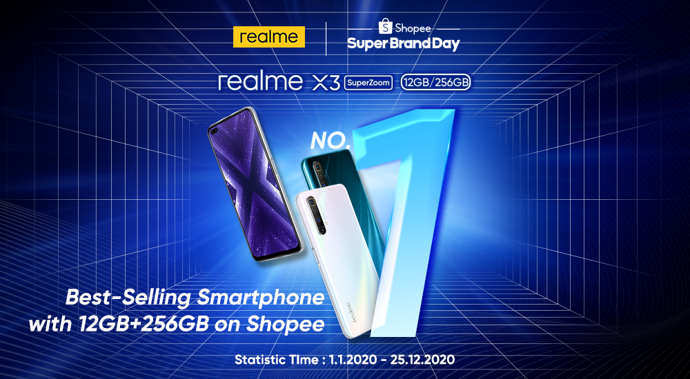 Visual Shopee Super Brand Day Best Selling Smartphone with 12GB256GB