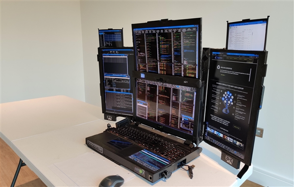 这样的笔电你看过吗?Expanscape推Aurora 7:首款7块屏幕笔电、11.8kg、搭载AMD Ryzen 9或Intel Core i9! 3 s 21f988845b404eec85d1b8dfb5c82744
