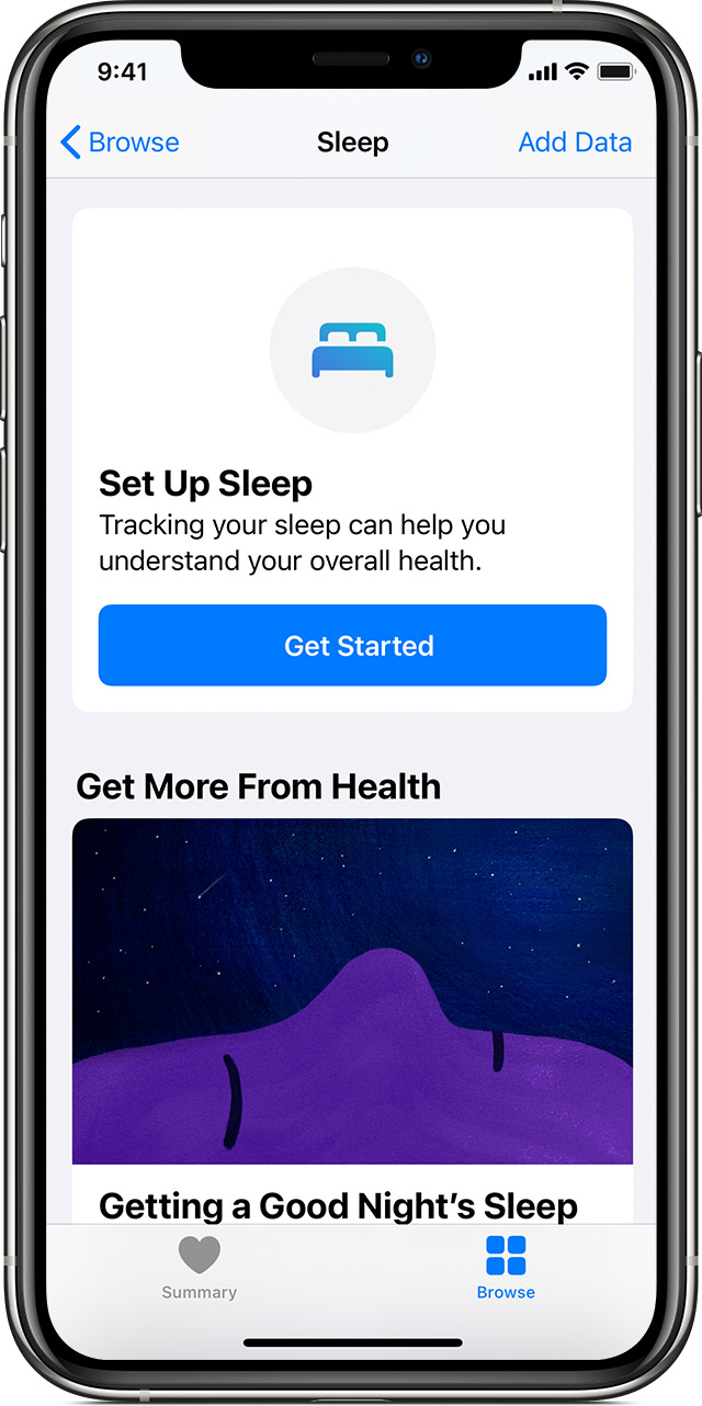 ios14 iphone11 pro health browse set up sleep
